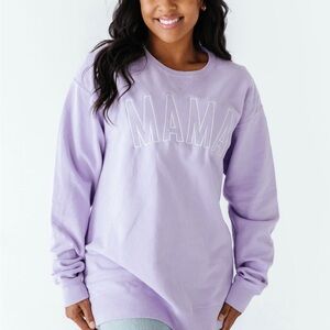 Wild Kard Vintage Lavender 'MAMA' Crewneck Sweatshirt